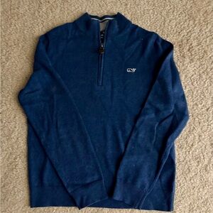 Vineyard Vines Boy’s Navy Quartet Zip-Up Sweater